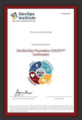 DevSecOps Foundation (DSOF) Certification