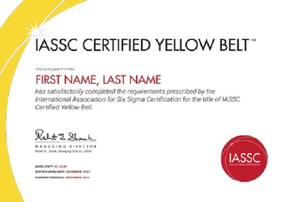 IASSC-Six Sigma-Yellow-Belt-Certificate
