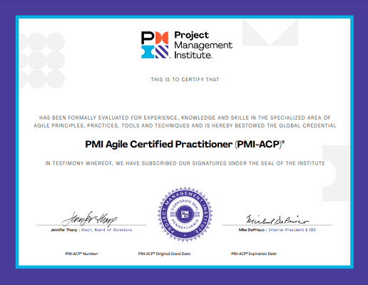 PMI ACP - PMI Agile Certified Practitioner