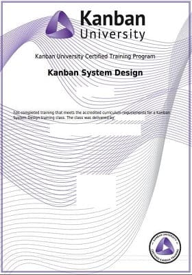 kanban System Design Certificate