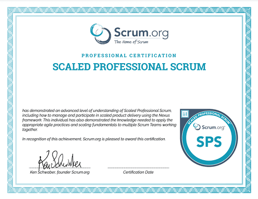 Scaled Professional Scrum - SPS
